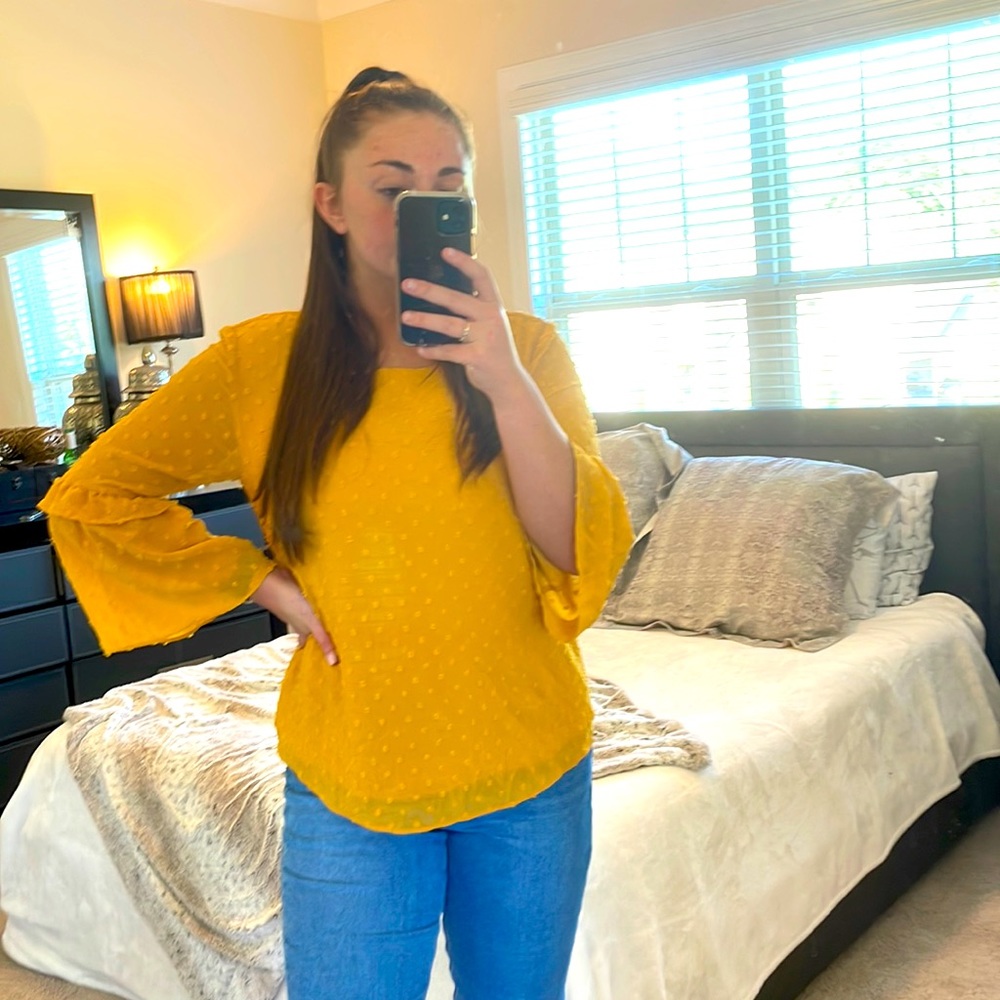 Burnt Yellow Blouse🔥